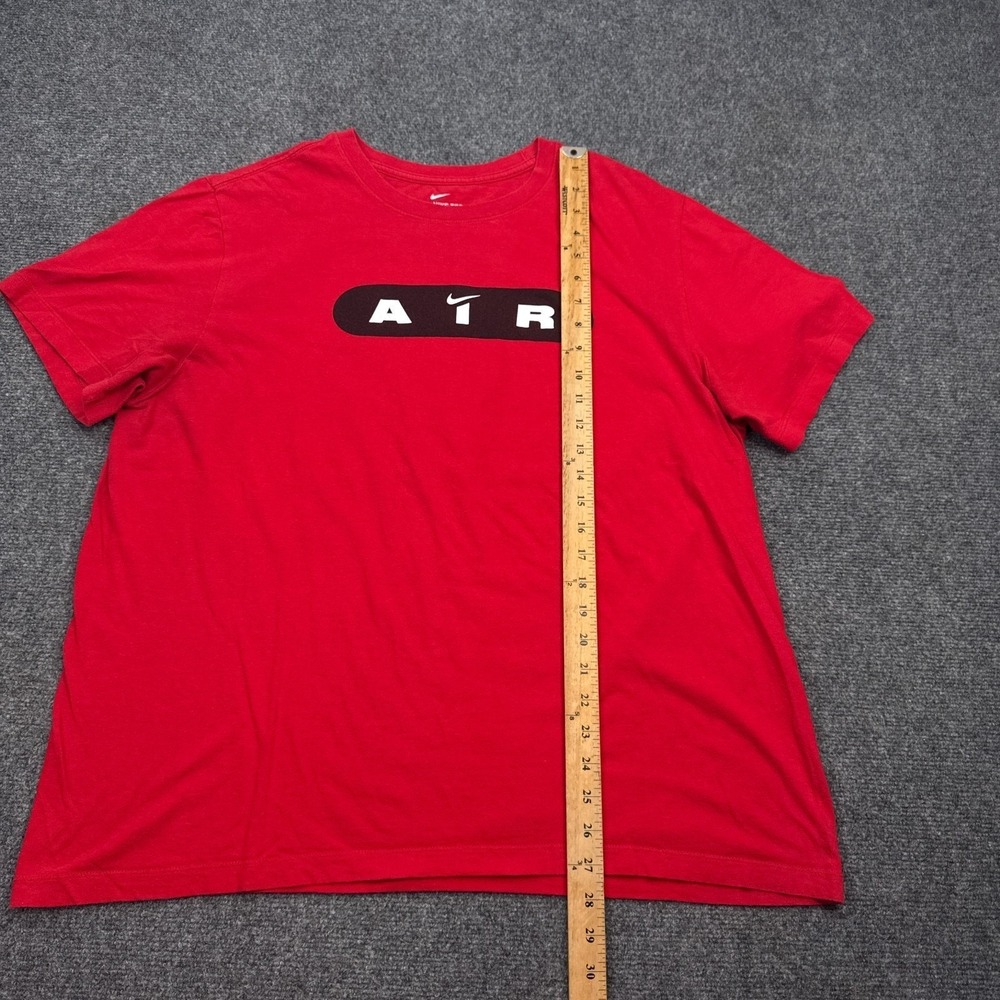 Nike Air Tee Shirt Mens Size XL Red Center Check Logo Gaphic Tee Crew Neck - Picture 7 of 11